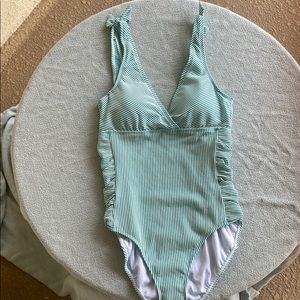 Ralph Lauren green stripe one piece